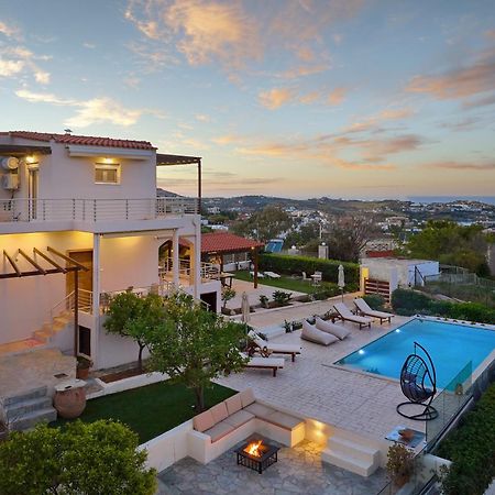 Spacious Villa With Private Eco-Pool And Panoramic Sea View Agia Pelagia Exteriér fotografie