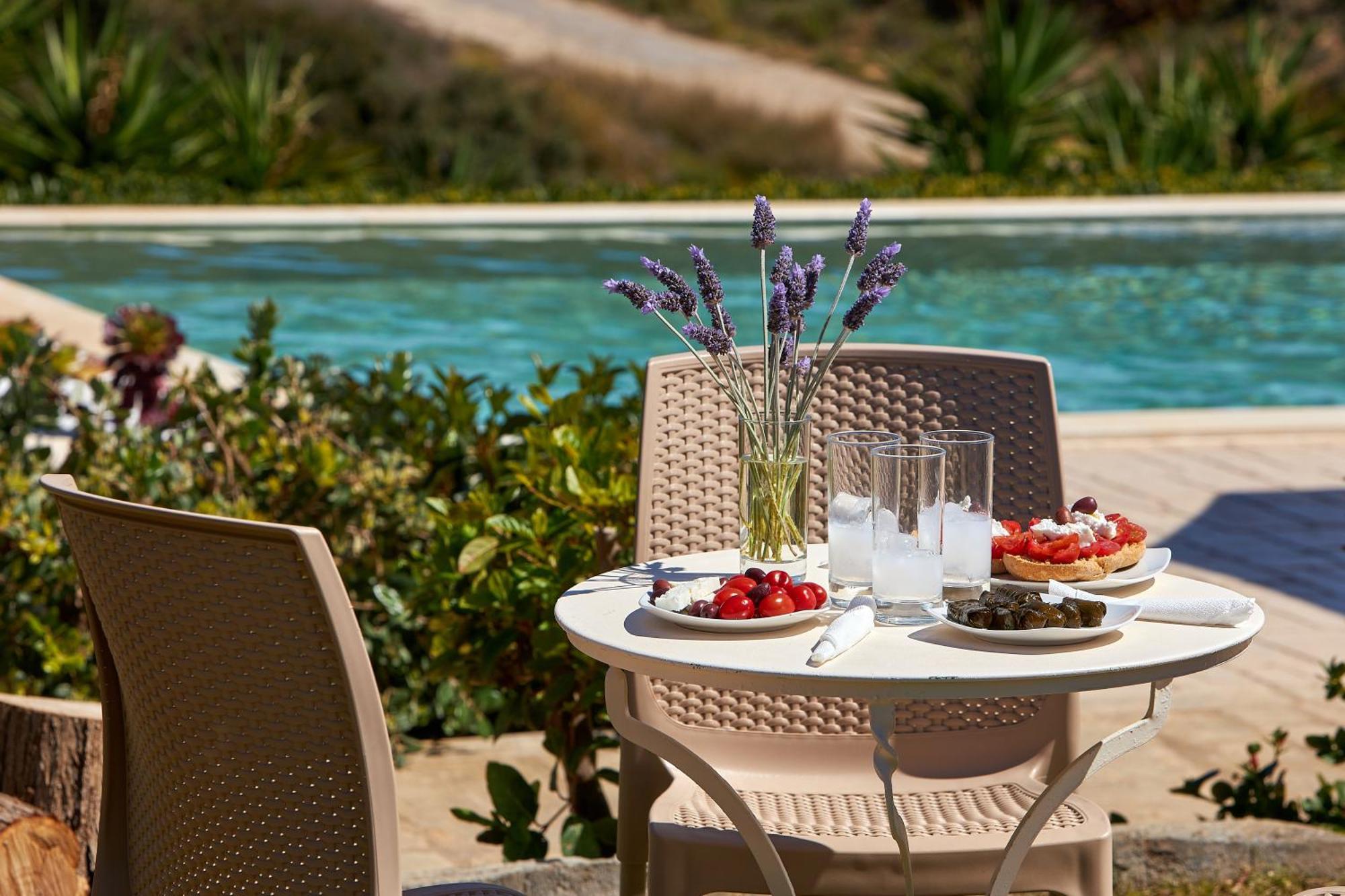 Spacious Villa With Private Eco-Pool And Panoramic Sea View Agia Pelagia Exteriér fotografie