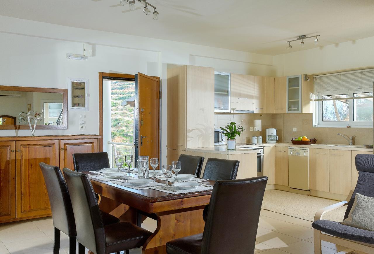 Spacious Villa With Private Eco-Pool And Panoramic Sea View Agia Pelagia Exteriér fotografie