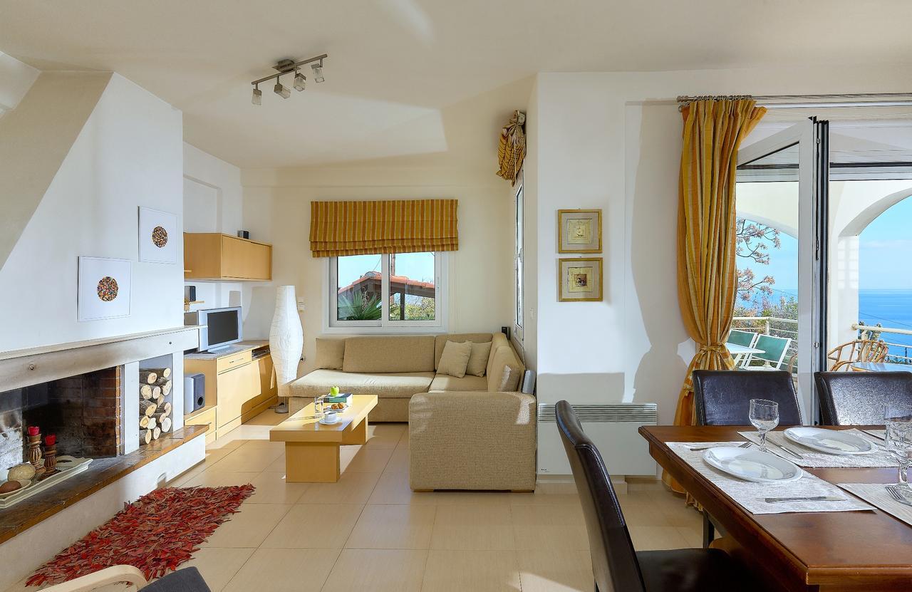 Spacious Villa With Private Eco-Pool And Panoramic Sea View Agia Pelagia Exteriér fotografie