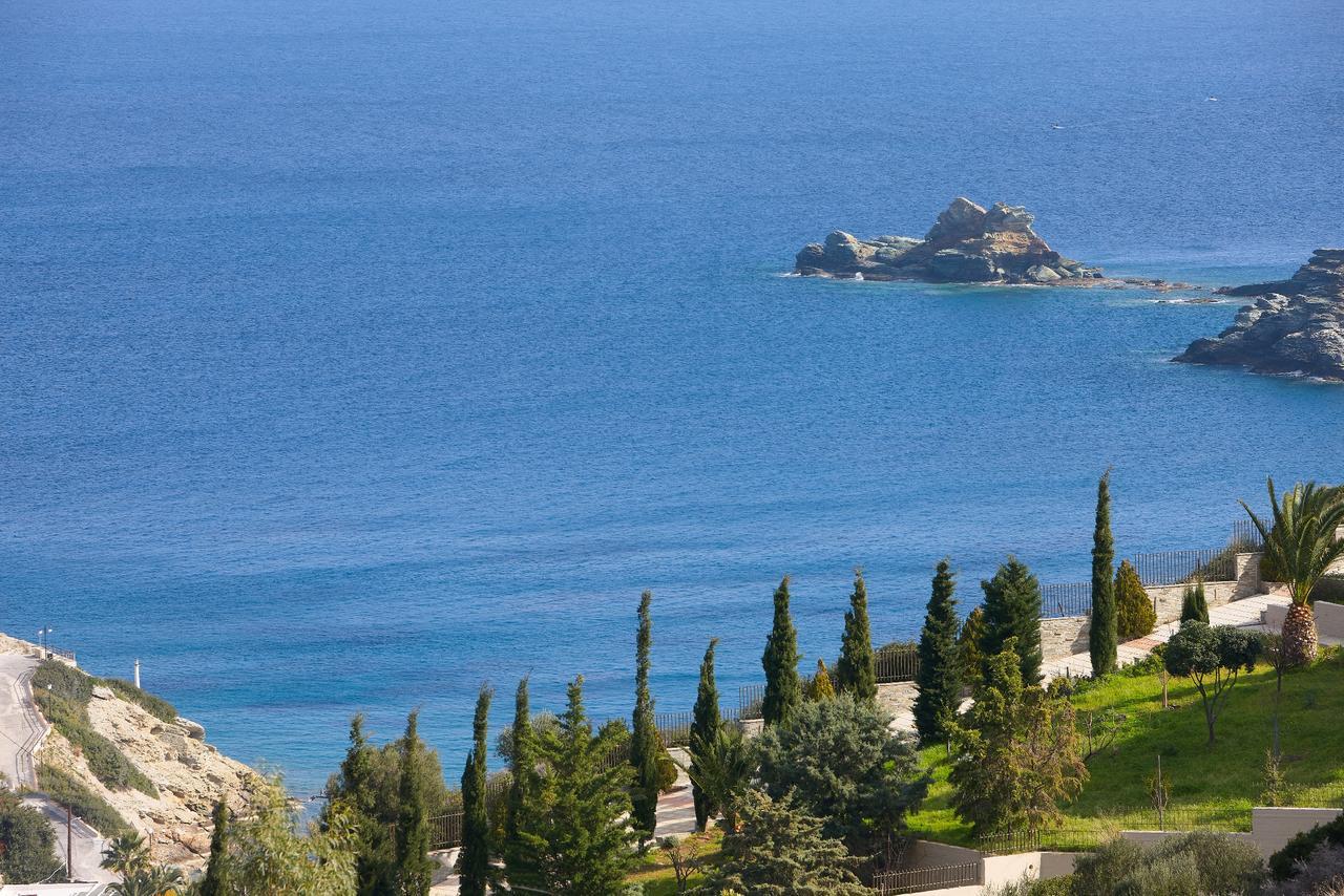 Spacious Villa With Private Eco-Pool And Panoramic Sea View Agia Pelagia Exteriér fotografie